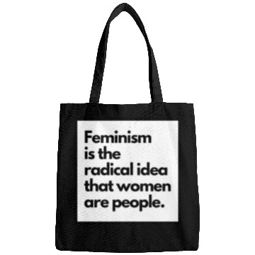 Discover Feminism solid back sticker Bags