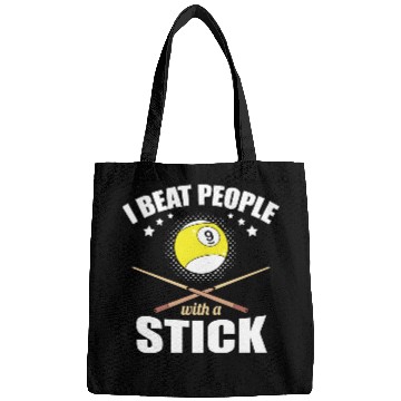 Discover 9 Ball Pool Player I Beat People with a Stick Bags