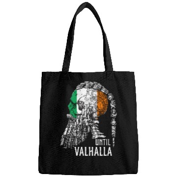 Discover Until Valhalla, Vikings, Viking irish Flag Bags