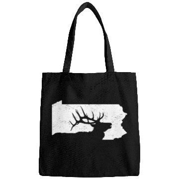 Discover Pennsylvania Elk Hunting Bull Elk PA State Shape Bags