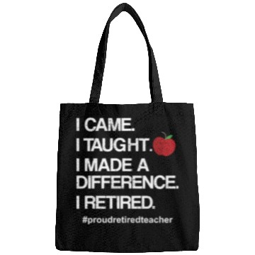 Discover Funny Teacher Retirement Retired School Teacher Bags