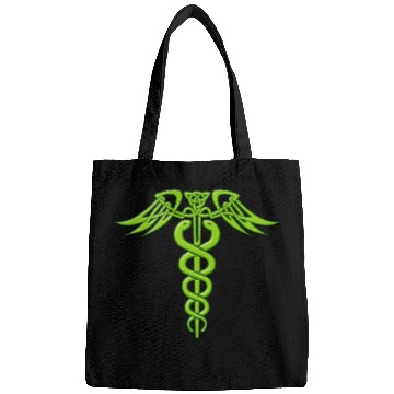 Discover Green Celtic Knot Caduceus Bags