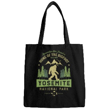 Discover Yosemite National Park California Bigfoot Vintage Bags