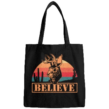 Discover Believe in Jackalope Mythical Animal Jackrabbit Bags