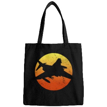 Discover F-4 Phantom Silhouette Retro Sunset Military Jetf4 Bags
