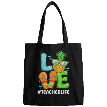 Discover Summer Love Teacher life Love Pineapple Bags