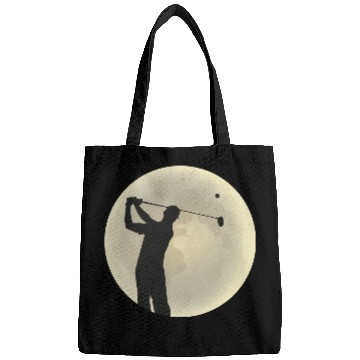 Discover Golfer Silhouette Golf Golfer Moon Full Moon Bags