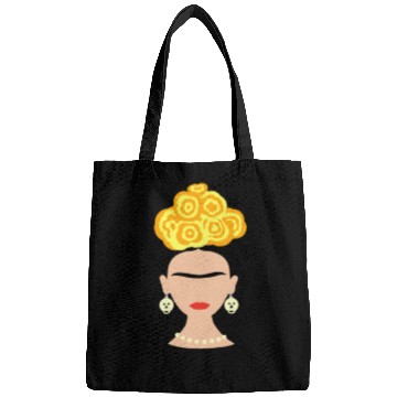 Discover Viva Frida Kahlo Art Print Bags