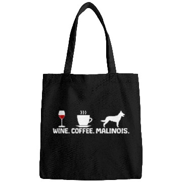 Discover Belgian Malinois Wine Coffee Gift for Mom Bags