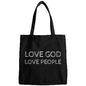 Discover Love God Love People Christian T Bags