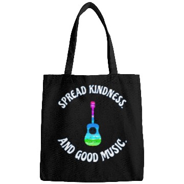 Discover SPREAD KINDNESS AND GOOD MUSIC GUITAR LOVE Bags