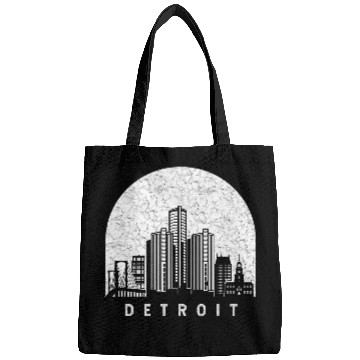 Discover Detroit Michigan Skyline Bags