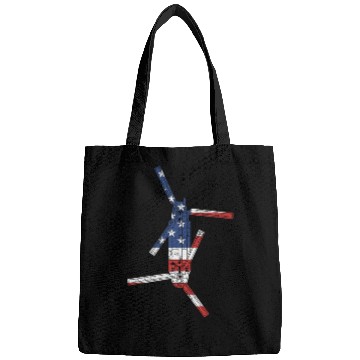 Discover CH47 Chinook Military Helicopter American Flag Bags