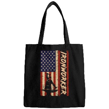Discover US Flag Ironworker Independence labor Day Bags