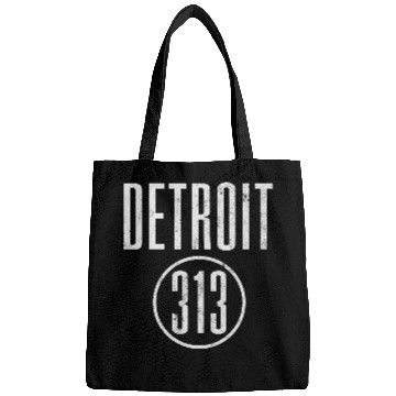 Discover Detroit 313 Area Code Vintage Bags
