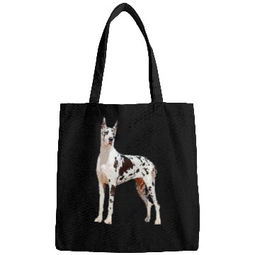 Discover harlequin white great dane Bags