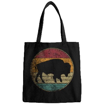 Discover Distressed Buffalo Retro Bison Animal Lover Men Wo Bags
