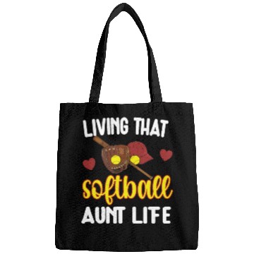 Discover Softball Aunt Softball Lover Auntie Mothers Day Bags
