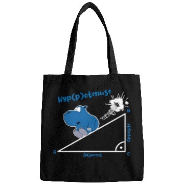 Discover Hyppotenuse highschool funny math hippo Bags