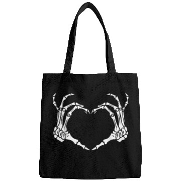Discover Skeleton Hand Heart Sign Bones Costume Funny Bags