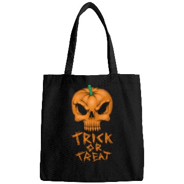 Discover Pumpkin Skull trick or treat Bags