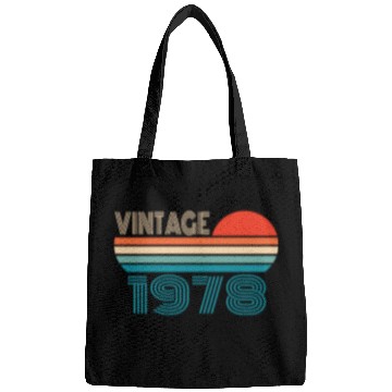 Discover 1978 Vintage born in Retro age Birthday gift idea Bags