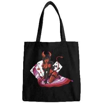 Discover Lesbian Cool Devil Women Colors Of Lesbian Flag Bags