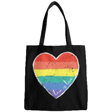 Discover Love Is Love Rainbow Heart Bags