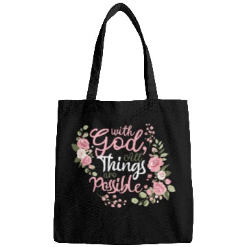 Discover With God All Things Are Possible Jesus Christian Bags