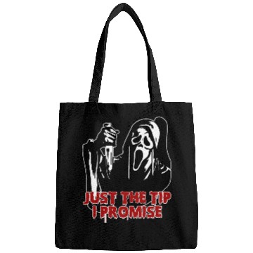 Discover Just The Tip I Promise - Skeleton Horror Halloween Bags