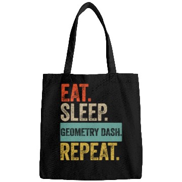 Discover Eat sleep geometry dash repeat retro vintage Bags