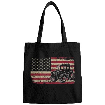 Discover Farm Tractors USA Flag Bags