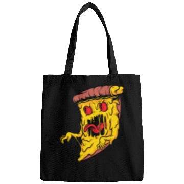 Discover Scary Pizza Pizza scary horror cool graphic design Bags