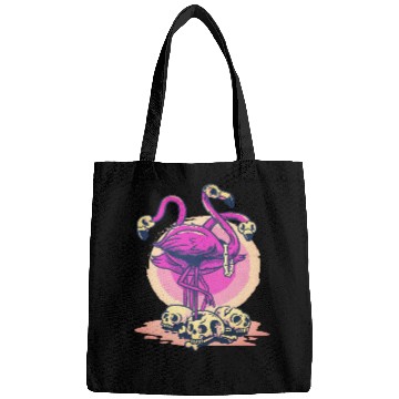 Discover Flamingo Skull Halloween bones demon Bags