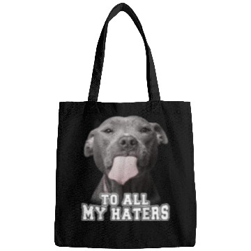Discover Funny Pitbull To All My Haters Bags