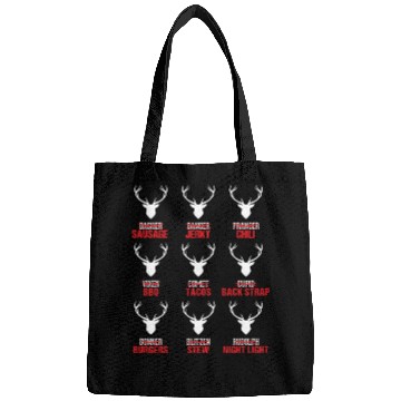 Discover Funny Christmas Reindeer Hunter Deer Meat Hunting Bags
