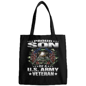 Discover Proud Son Of A US Army Veteran Military Bags