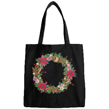 Discover classic Christmas wreath lavishly decorated Bags
