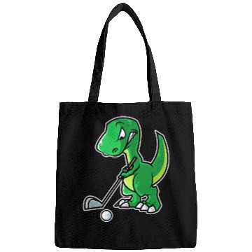 Discover Tyrannosaurus Golf Player Golfer Golfing Funny Bags