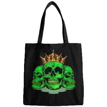 Discover King Family Skull Green Bags