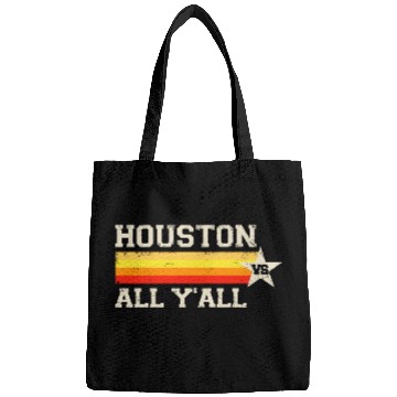 Discover Houston vs All Y'all Vintage Stripe Texas Baseball Bags