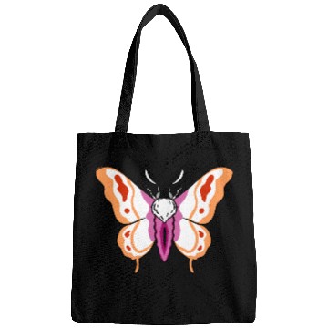 Discover Lesbian Moth Orange Pink Lesbian Pride Bags