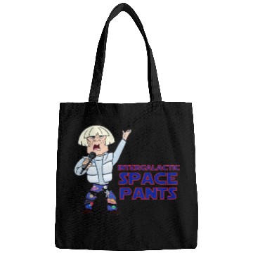 Discover funny Saturday night space pants logo Bags