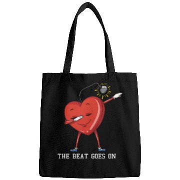 Discover The Beat Goes On Dabbing Heart With Pacemaker Reci Bags