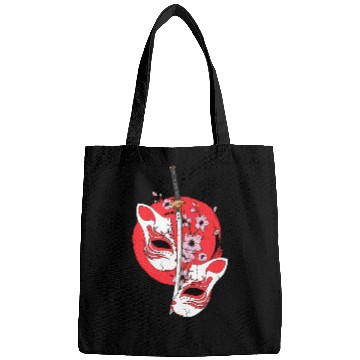 Discover Kitsune mask Japanese sword Katana Japanese Bags