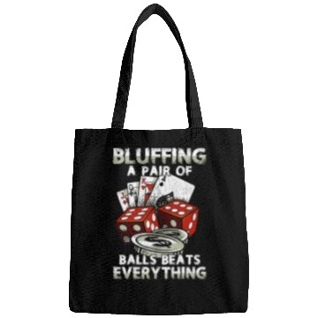 Discover Funny Poker Bluffing Balls Distressed Texas Hold E Bags