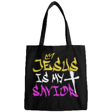 Discover Jesus Is My Savior Graffiti Street Art Drawing Bags