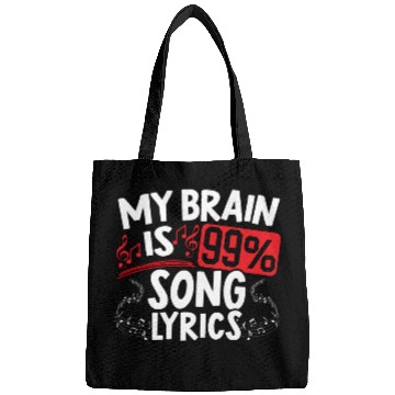 Discover My Brain Is 99% Song Lyrics Musican Song Writer Bags