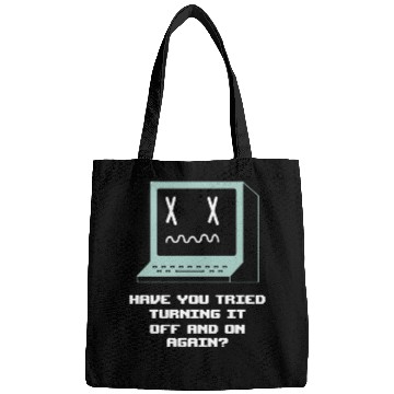 Discover Computer Restart Geek Pun Apparel Bags