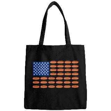 Discover Hot Dog American Flag Patriotic Bags